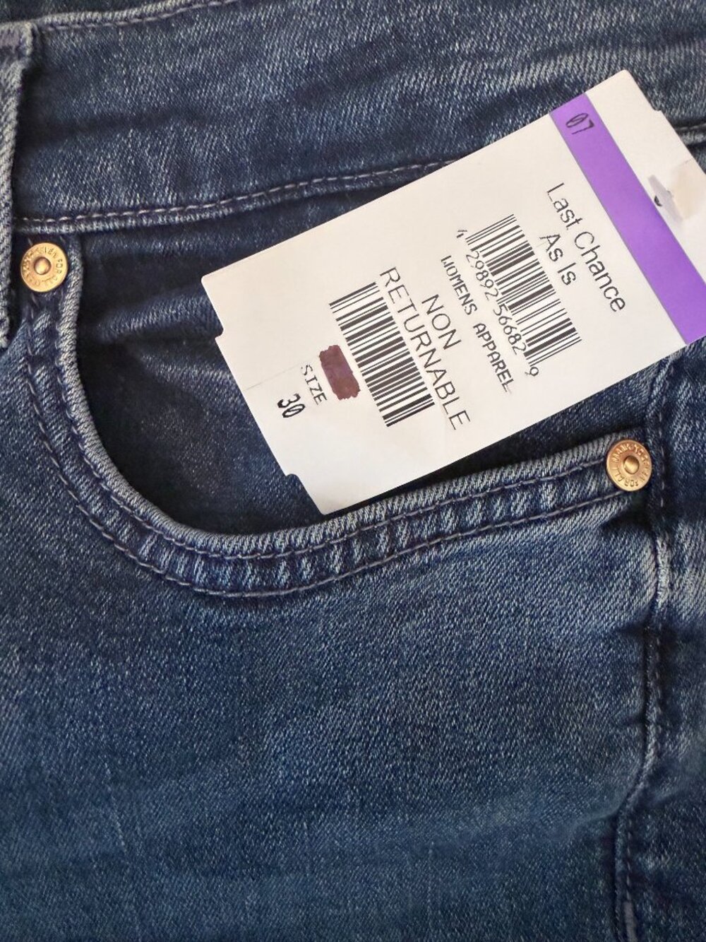 NWOT 7 For All Mankind Slim Illusion Dojo Mid Rise Flare Jeans In Almost Love 30 - Picture 4 of 8